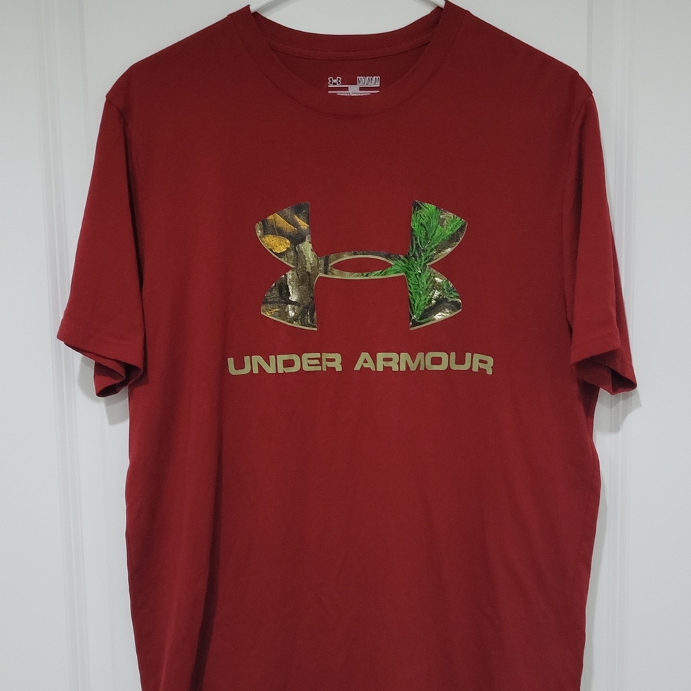 Under Armour Mens Heatgear Short Sleeve Camo Logo T Shirt